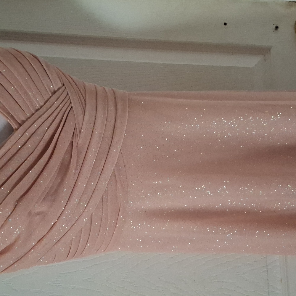 Elegant Pink Glitter Prom Dress